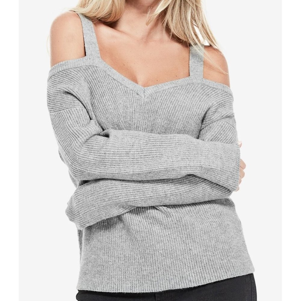 Guess Britta Cold-Shoulder Knitted Sweater Small